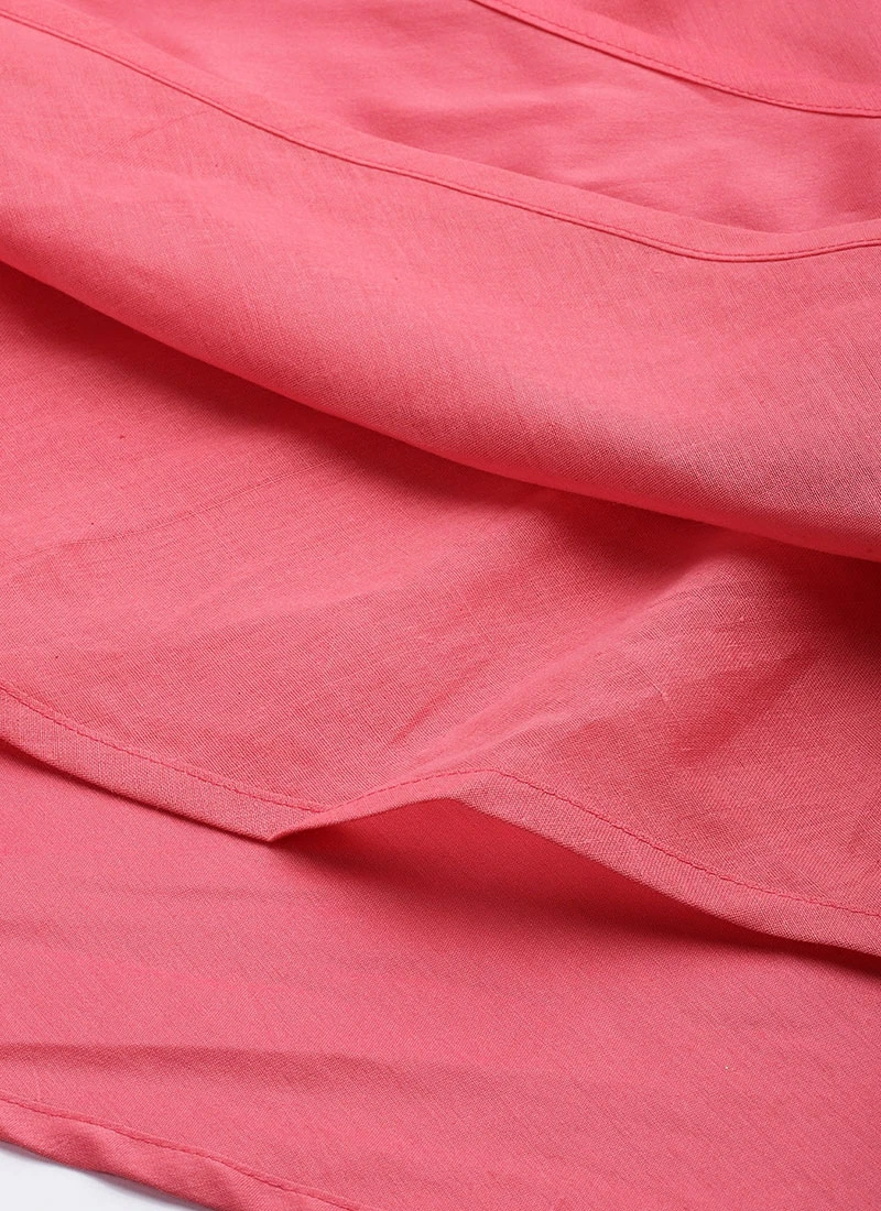 Green N Pink Cotton Sequins Embroidery Maxi Dress Festive Wear 8 Green N Pink Cotton Sequins Embroidery Maxi Dress Festive Wear - Image 8