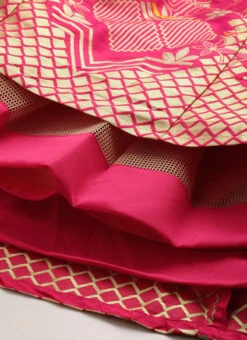 Green N Pink Jacquard Taffeta Fabric Kali Lehenga Festive Wear -Deals Chic Lehenga Store Green N Pink Jacquard Taffeta Fabric Kali Lehenga GHBS02109732 rrc3