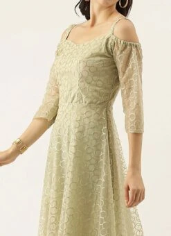 Green Net Embroidered Strap Neck Gown Party Wear -Deals Chic Lehenga Store Green Net Embroidered Strap Neck Gown IWBS02007402 rrc1