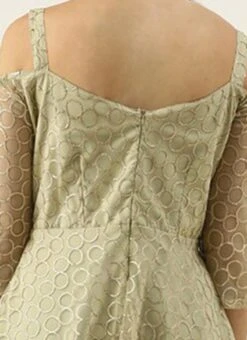 Green Net Embroidered Strap Neck Gown Party Wear -Deals Chic Lehenga Store Green Net Embroidered Strap Neck Gown IWBS02007402 rrc2