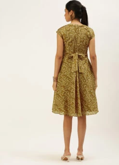 Green Printed Art Silk Mini Dress After Six Wear 11 Green Printed Art Silk Mini Dress After Six Wear -Deals Chic Lehenga Store Green Printed Art Silk Mini Dress DRBS02208438 b