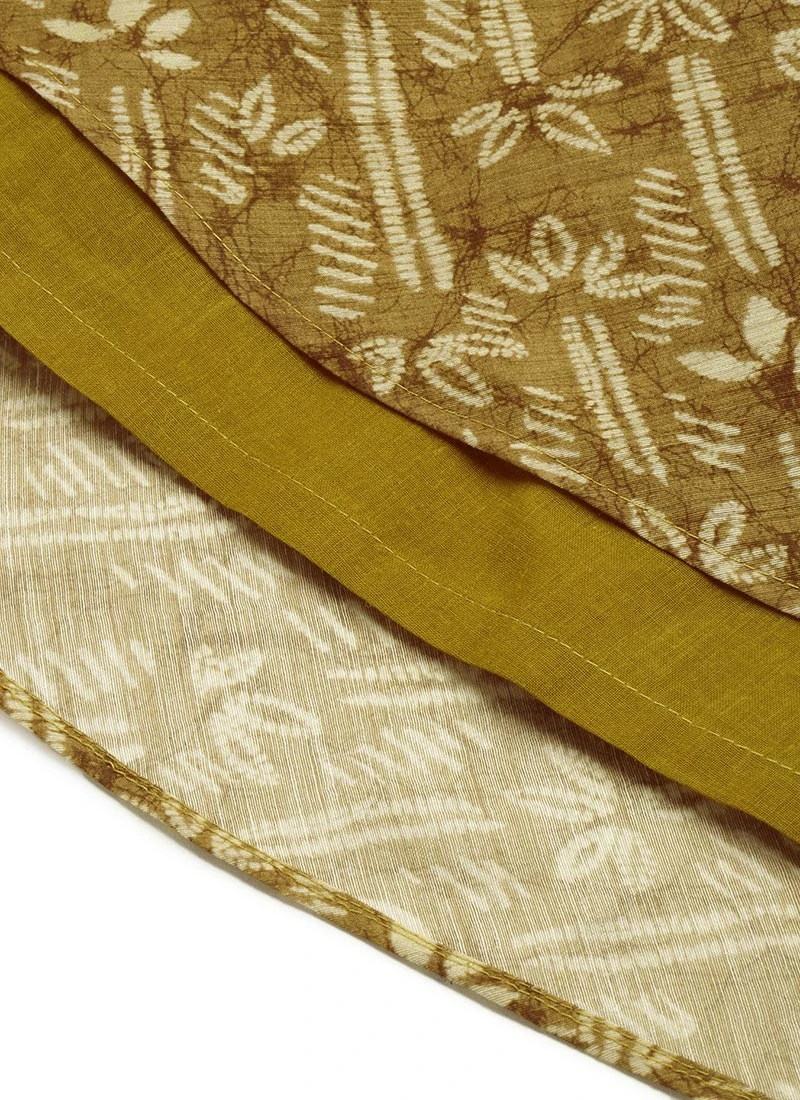 Green Printed Art Silk Mini Dress After Six Wear 7 Green Printed Art Silk Mini Dress After Six Wear - Image 7