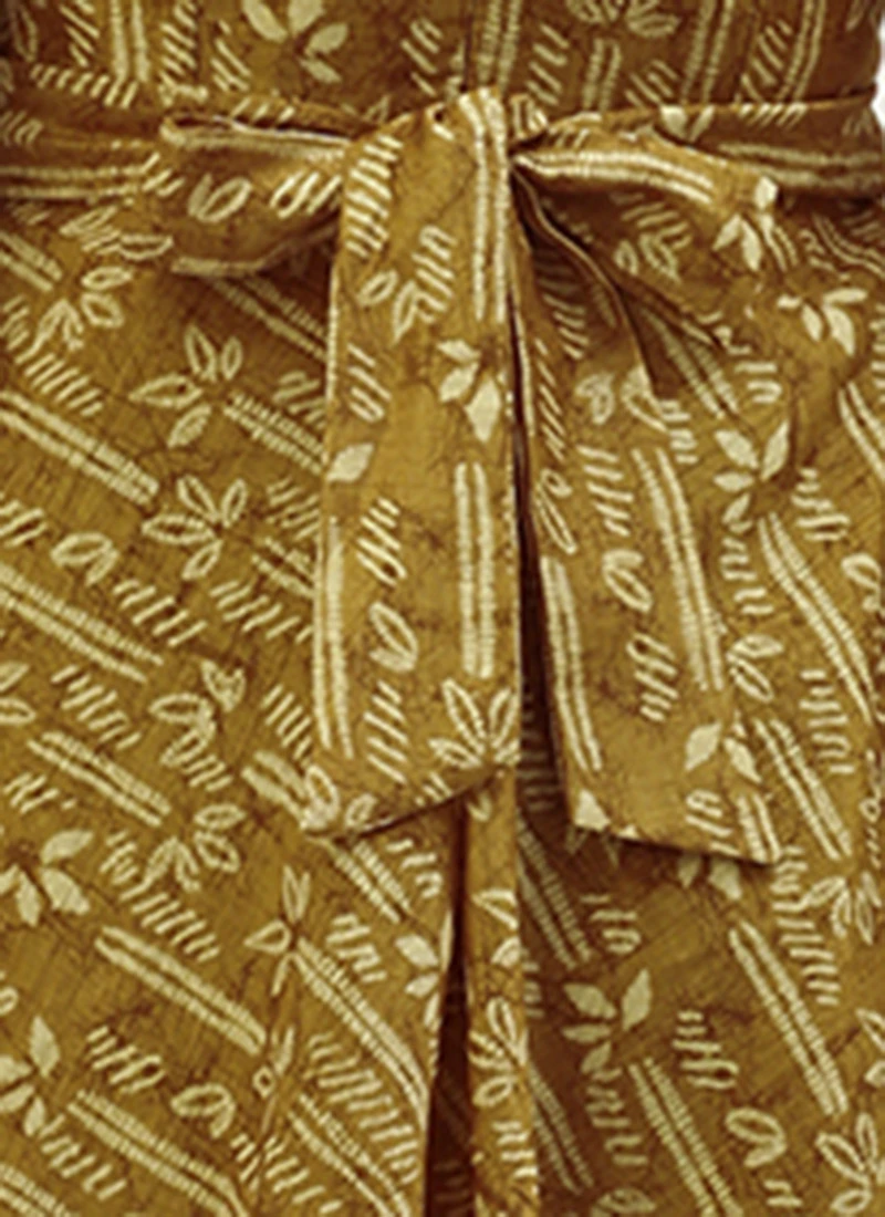 Green Printed Art Silk Mini Dress After Six Wear 8 Green Printed Art Silk Mini Dress After Six Wear - Image 8