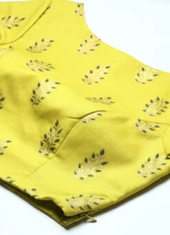 Green Printed Cotton Blouse Festive Wear -Deals Chic Lehenga Store Green Printed Cotton Blouse BLBS02303848 rrc1