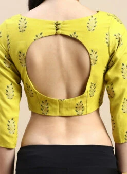 Green Printed Cotton Blouse Festive Wear -Deals Chic Lehenga Store Green Printed Cotton Blouse BLBS02303848 rrc2