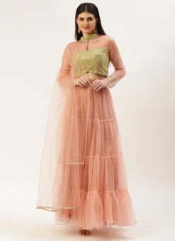 Skirt From Green Sequins Embroidered Tiered Lehenga Set After Six Wear 10 Skirt From Green Sequins Embroidered Tiered Lehenga Set After Six Wear -Deals Chic Lehenga Store Green Sequins Embroidered Tiered Lehenga Set GHBS02211198 u