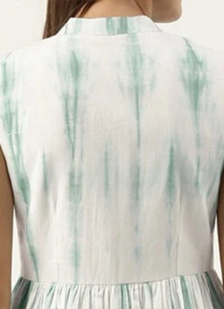 Green Tie N Dye Gathered Flare Dress After Six Wear -Deals Chic Lehenga Store Green Tie N Dye Gathered Flare Dress DRBS02202350 rrc2