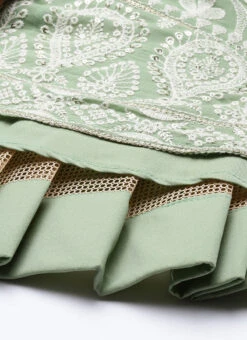 Green Viscose N Yellow Blended Cotton Kali Lehenga Festive Wear -Deals Chic Lehenga Store Green Viscose N Yellow Blended Cotton Kali Lehenga GHBS02104310 rrc4