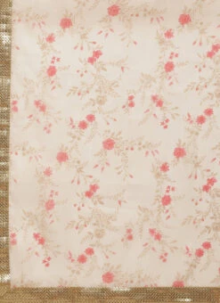 Green And Off White Floral Organza Saree Festive Wear -Deals Chic Lehenga Store Green and Off White Floral Organza Saree SABS02201274 rrc4