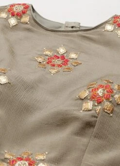 Grey Embroidered Blouse Festive Wear -Deals Chic Lehenga Store Grey Embroidered Blouse BLBS02303767 rrc1