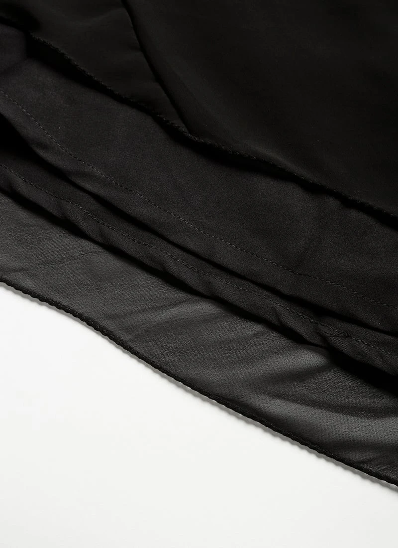 Grey Embroidered N Black Georgette Gown Festive Wear 7 Grey Embroidered N Black Georgette Gown Festive Wear - Image 7