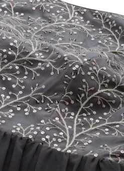 Grey Embroidered Net Tiered Gown Festive Wear 11 Grey Embroidered Net Tiered Gown Festive Wear -Deals Chic Lehenga Store Grey Embroidered Net Tiered Gown IWBS02108661 rrc1