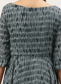 Grey N Black Muslin Handkerchief Style Dress After Six Wear -Deals Chic Lehenga Store Grey N Black Muslin Handkerchief Style Dress DRBS02106467 rrc2