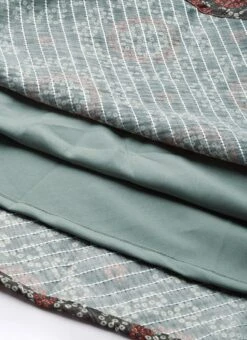 Grey N Green Printed Sweetheart Neck Anarkali Suit Festive Wear -Deals Chic Lehenga Store Grey N Green Printed Sweetheart Neck Anarkali Suit SLBS02203511 rrc4