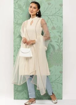 Top From Grey N White Sequin Embroidered Straight Pant Suit After Six Wear -Deals Chic Lehenga Store Grey N White Sequin Embroidered Straight Pant Suit SLBS02302146 u 1