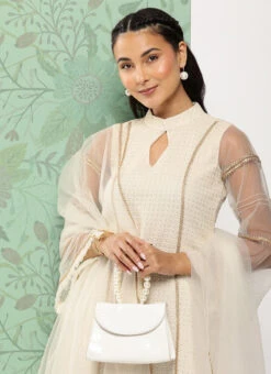 Bottom From Grey N White Sequin Embroidered Straight Pant Suit After Six Wear -Deals Chic Lehenga Store Grey N White Sequin Embroidered Straight Pant Suit SLBS02302146 rrc1