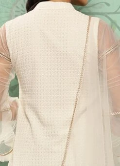 Dupatta From Grey N White Sequin Embroidered Straight Pant Suit After Six Wear -Deals Chic Lehenga Store Grey N White Sequin Embroidered Straight Pant Suit SLBS02302146 rrc2 2