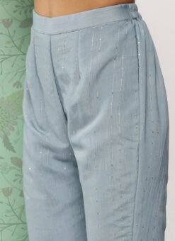 Bottom From Grey N White Sequin Embroidered Straight Pant Suit After Six Wear -Deals Chic Lehenga Store Grey N White Sequin Embroidered Straight Pant Suit SLBS02302146 rrc3