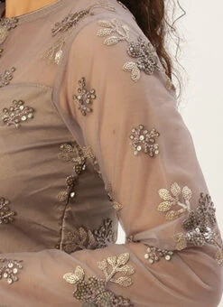 Grey Net Embroidered Blouse Festive Wear -Deals Chic Lehenga Store Grey Net Embroidered Blouse BLBS02305199 rrc4