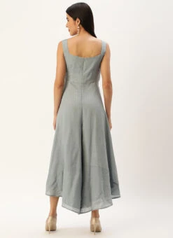 Grey Nylon Sequins Embroidered Jumpsuit After Six Wear Festive Wear 11 Grey Nylon Sequins Embroidered Jumpsuit After Six Wear Festive Wear -Deals Chic Lehenga Store Grey Nylon Sequins Embroidered Jumpsuit DRBS02212507 b