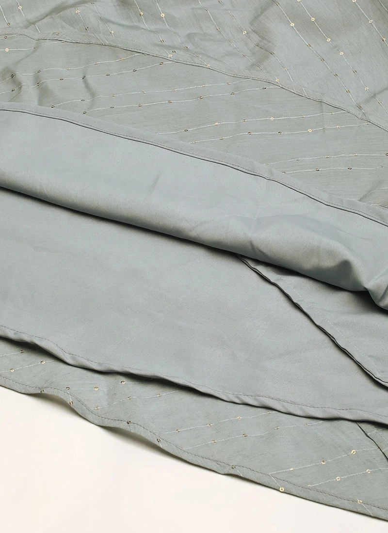 Grey Nylon Sequins Embroidered Jumpsuit After Six Wear Festive Wear 8 Grey Nylon Sequins Embroidered Jumpsuit After Six Wear Festive Wear - Image 8