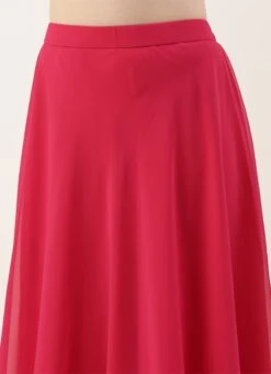 Skirt From Hot Pink Georgette Embroidered Crop Top Skirt Set After Six Wear -Deals Chic Lehenga Store Hot Pink Georgette Embroidered Crop Top Skirt Set IWBS02211133 rrc3