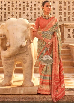 Khakhi Art Silk Printed Saree Festive Wear 6 Khakhi Art Silk Printed Saree Festive Wear -Deals Chic Lehenga Store Khakhi Art Silk Printed Saree SASLI21891069 u