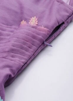 Lavender Embroidered Organza One Shoulder Gown Party Wear -Deals Chic Lehenga Store Lavender Embroidered Organza One Shoulder Gown IWBS02308839 rrc3