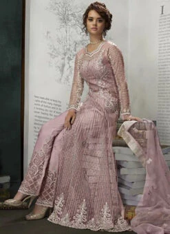 Lavender Net Anarkali Suit Wedding Wear -Deals Chic Lehenga Store Lavender Net Anarkali Suit SLSCCZ23004 u