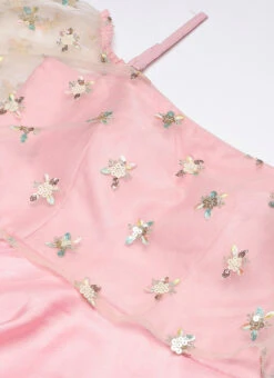 Light Beige Embroidered Net N Pink Satin Dress Party Wear 12 Light Beige Embroidered Net N Pink Satin Dress Party Wear -Deals Chic Lehenga Store Light Beige Embroidered Net N Pink Satin Dress DRBS02302457 rrc1