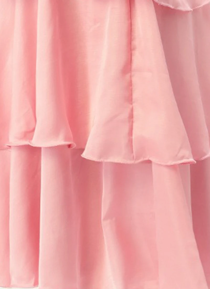 Light Beige Embroidered Net N Pink Satin Dress Party Wear 8 Light Beige Embroidered Net N Pink Satin Dress Party Wear - Image 8