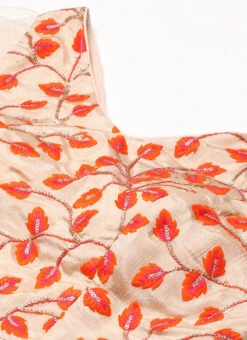 Light Peach Embroidered Chiffon Blouse Party Wear -Deals Chic Lehenga Store Light Peach Embroidered Chiffon Blouse BLBS02301968 rrc1