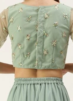 Skirt From Light Peach N Green Embroidered Crop Top N Skirt After Six Wear 13 Skirt From Light Peach N Green Embroidered Crop Top N Skirt After Six Wear -Deals Chic Lehenga Store Light Peach N Green Embroidered Crop Top N Skirt IWBS02301684 rrc2