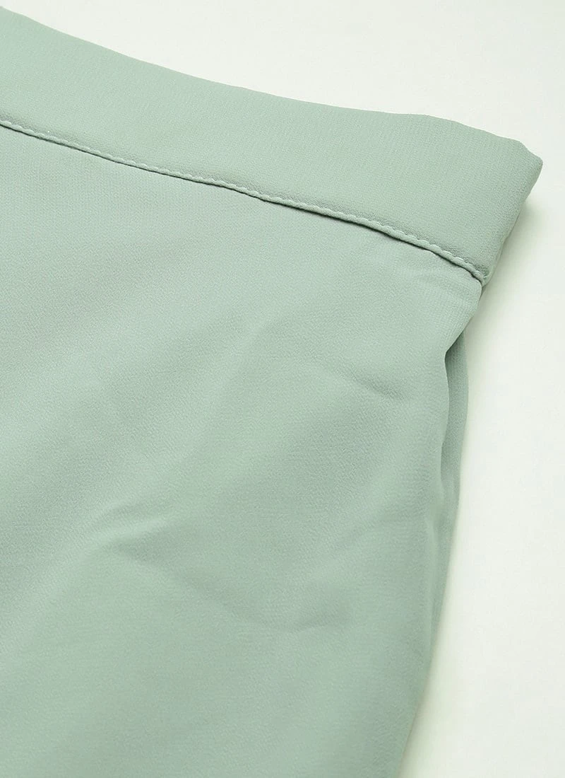 Skirt From Light Peach N Green Embroidered Crop Top N Skirt After Six Wear 7 Skirt From Light Peach N Green Embroidered Crop Top N Skirt After Six Wear - Image 7