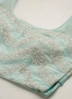 Dupatta From Light Sea Green Embroidered N White Net Lehenga After Six Wear -Deals Chic Lehenga Store Light Sea Green Embroidered N White Net Lehenga GHBS02211187 rrc1