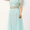 Light Sea Green Net Embroidered Lehenga Festive Wear