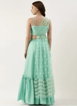 Skirt From Light Sea Green Net Skirt Set After Six Wear 10 Skirt From Light Sea Green Net Skirt Set After Six Wear -Deals Chic Lehenga Store Light Sea Green Net Skirt Set IWBS02212470 b