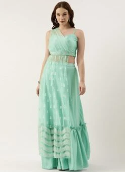 Skirt From Light Sea Green Net Skirt Set After Six Wear 9 Skirt From Light Sea Green Net Skirt Set After Six Wear -Deals Chic Lehenga Store Light Sea Green Net Skirt Set IWBS02212470 u