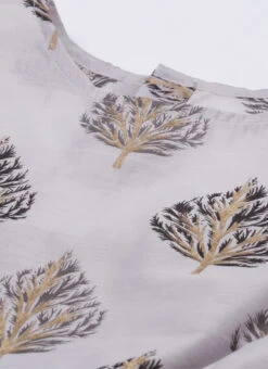 Lilac Hint Chanderi Silk Puff Sleeve Dress Festive Wear -Deals Chic Lehenga Store Lilac Hint Chanderi Silk Puff Sleeve Dress DRBS02012713 rrc1