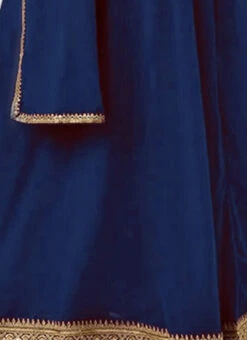 Long Choli Full Sleeve Dark Blue Georgette Lehenga Festive Wear -Deals Chic Lehenga Store Long Choli Full Sleeve Dark Blue Georgette Lehenga GHBS02203580 rrc1