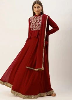 Long Choli Full Sleeve Maroon Embroidered Lehenga Festive Wear 10 Long Choli Full Sleeve Maroon Embroidered Lehenga Festive Wear -Deals Chic Lehenga Store Long Choli Full Sleeve Maroon Embroidered Lehenga GHBS02102954 u