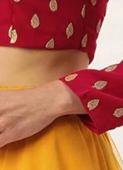 Magenta Embroidered Georgette Blouse Festive Wear -Deals Chic Lehenga Store Magenta Embroidered Georgette Blouse BLBS02305250 rrc4