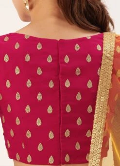 Magenta Embroidered N Yellow Net Lehenga Festive Wear -Deals Chic Lehenga Store Magenta Embroidered N Yellow Net Lehenga GHBS02104216 rrc2