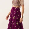 Magenta Georgette Embroidered Lehenga Set Wedding Wear