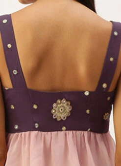 Magenta N Pink Embroidered Layered Dress Festive Wear -Deals Chic Lehenga Store Magenta N Pink Embroidered Layered Dress DRBS02209669 rrc2