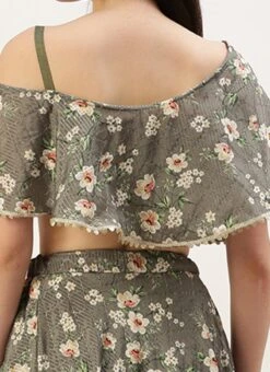 Skirt From Mahendi Green Digital Printed Co Ords Set After Six Wear -Deals Chic Lehenga Store Mahendi Green Digital Printed Co Ords Set IWBS02211166 rrc2