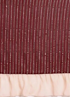 Maroon And Peach Embroidered Half N Half Saree Festive Wear -Deals Chic Lehenga Store Maroon And Peach Embroidered Half N Half Saree SABS02110864 rrc3