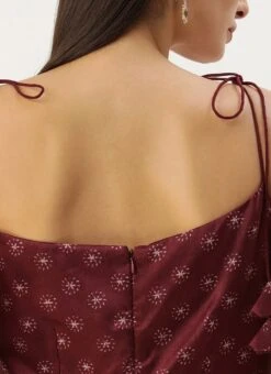 Maroon Art Silk Printed N Off White Layered Dress Festive Wear -Deals Chic Lehenga Store Maroon Art Silk Printed N Off White Layered Dress IWBS02303686 rrc2