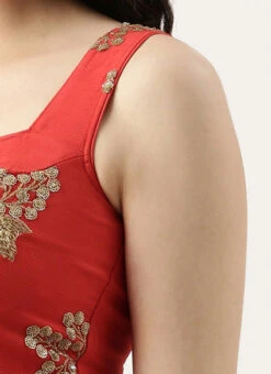 Maroon Chinnon Embroidered Blouse Festive Wear -Deals Chic Lehenga Store Maroon Chinnon Embroidered Blouse BLBS02301949 rrc3