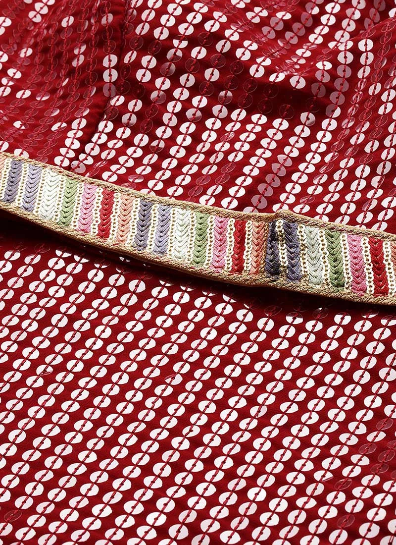 Bottom From Maroon Embroidered Top N Palazzo Set After Six Wear 8 Bottom From Maroon Embroidered Top N Palazzo Set After Six Wear - Image 8